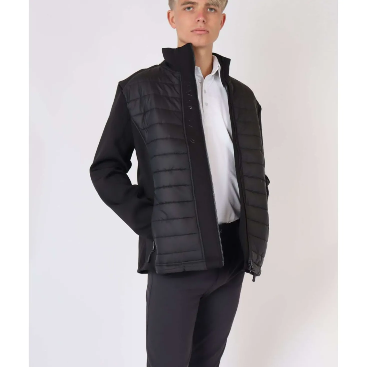 Montar Jas Emanuel Quilt Unisex Zwart