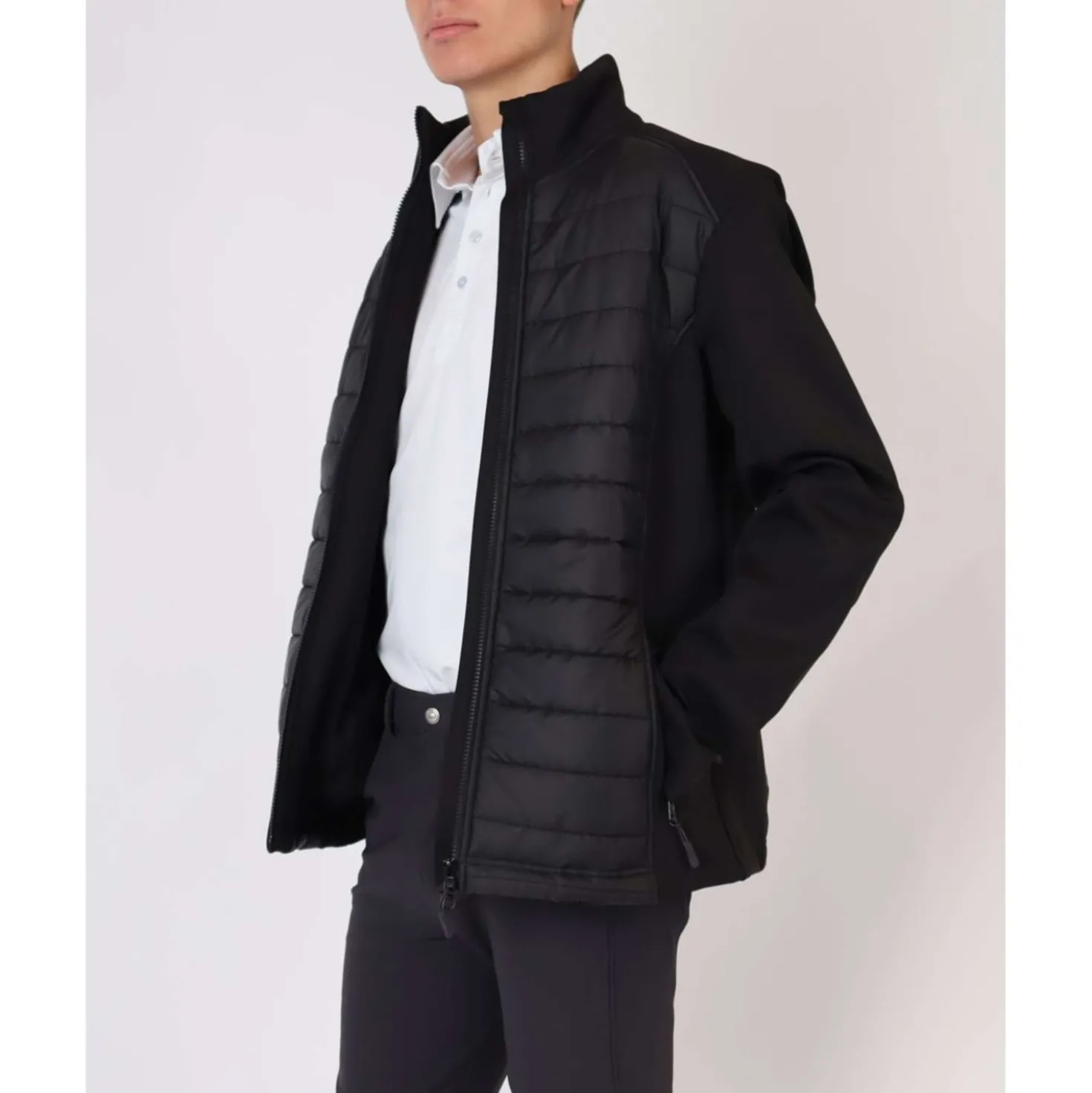 Montar Jas Emanuel Quilt Unisex Zwart
