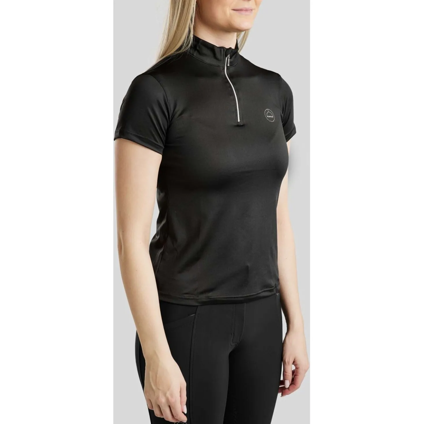 Montar Poloshirt Everly Crystal Logo Zwart