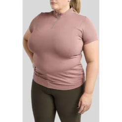 Montar Poloshirt Everly Crystal Logo Curve Dusty Rose