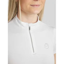 Montar Poloshirt Everly Crystal Logo Wit