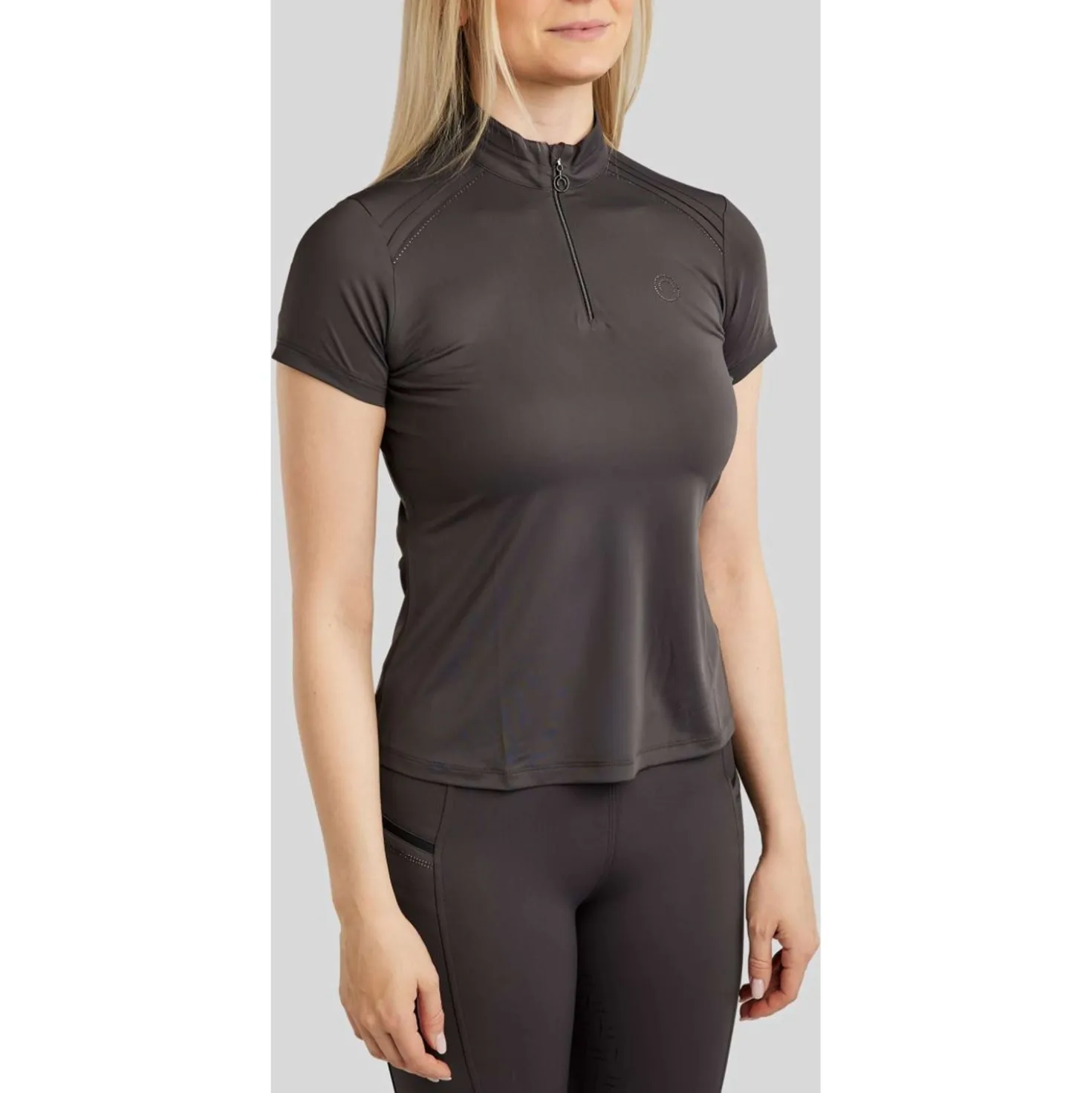 Montar Poloshirt MoPearl Pintuck Slate Grey
