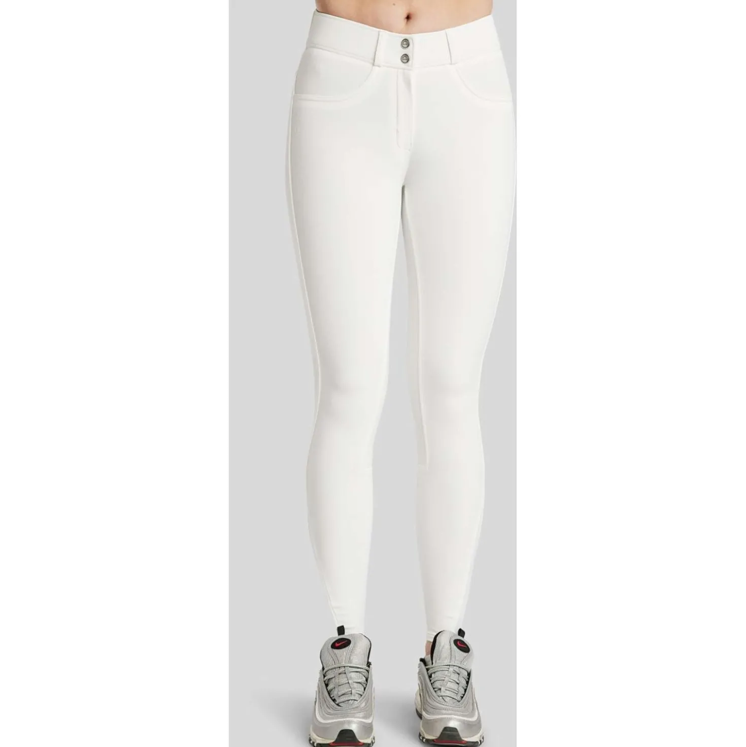 Montar Rijbroek Megan Yati Highwaist Full Grip Wit