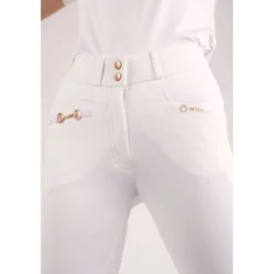 Montar Rijbroek Molly Rosegold Highwaist Full Grip Wit
