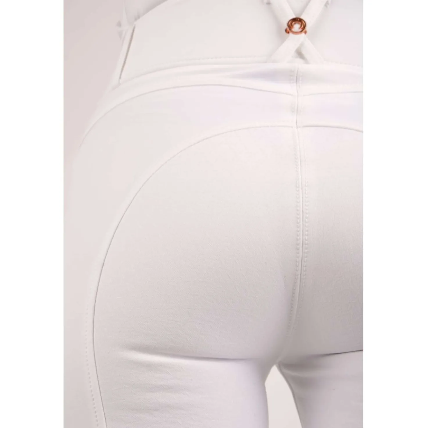 Montar Rijbroek Molly Rosegold Highwaist Full Grip Wit