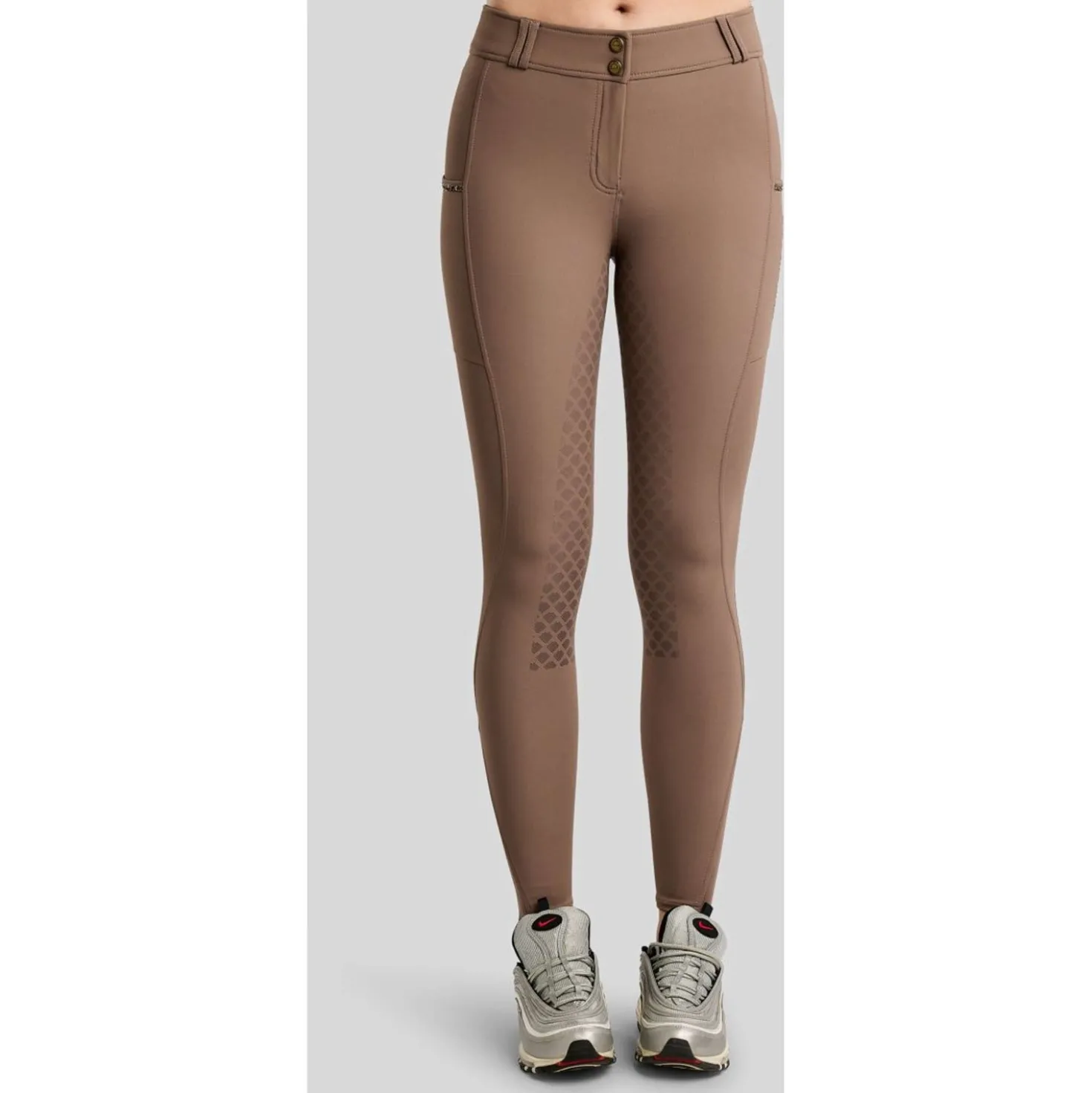 Montar Rijbroek MoVeronica Golden Quartz Full Grip Nougat Brown