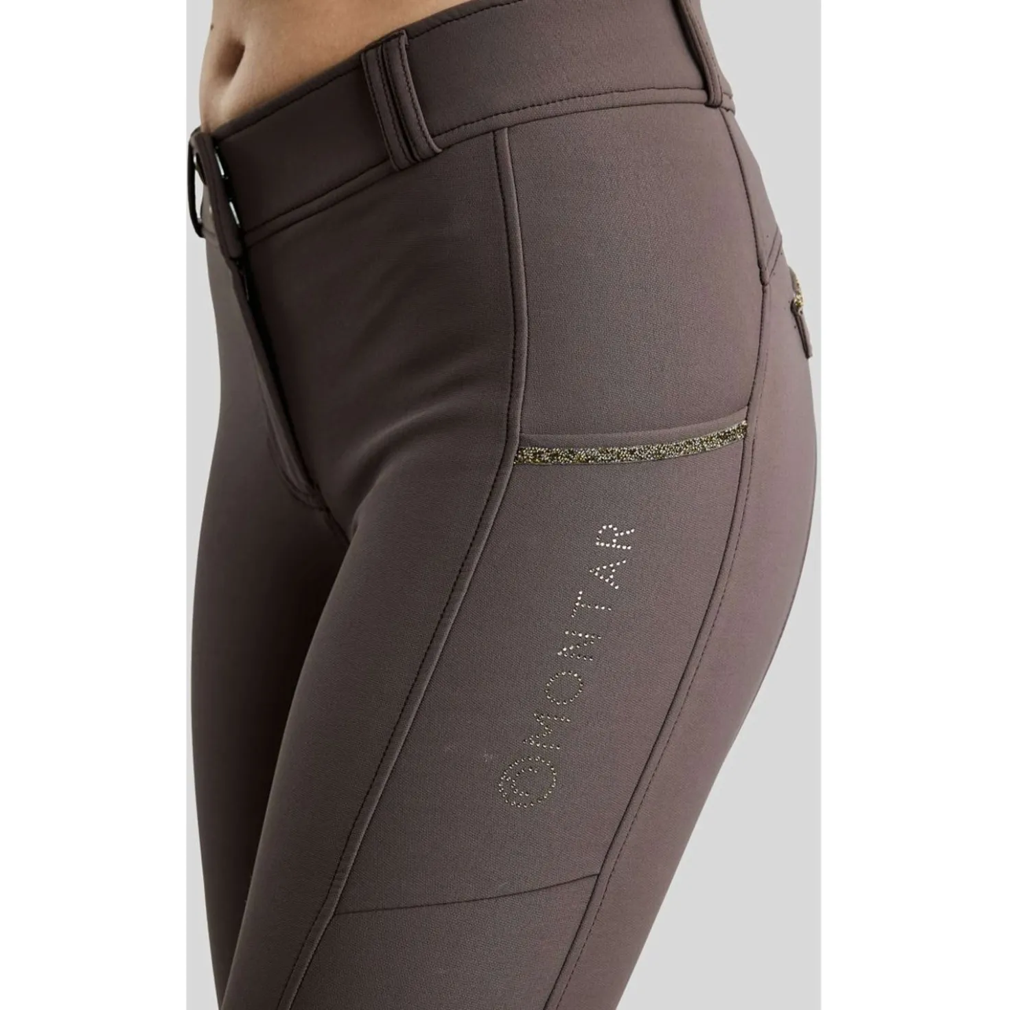 Montar Rijbroek MoVeronica Golden Quartz Full Grip Black Peony