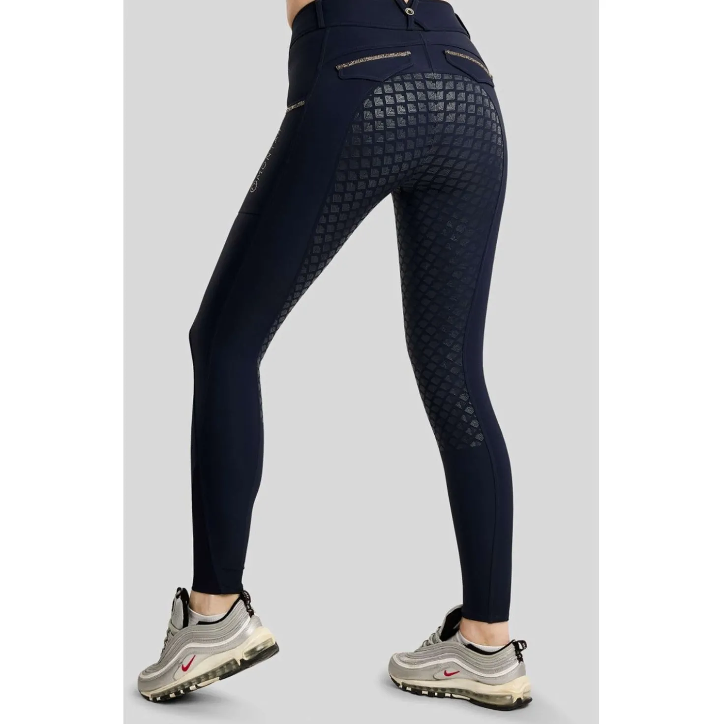 Montar Rijbroek MoVeronica Golden Quartz Full Grip Navy
