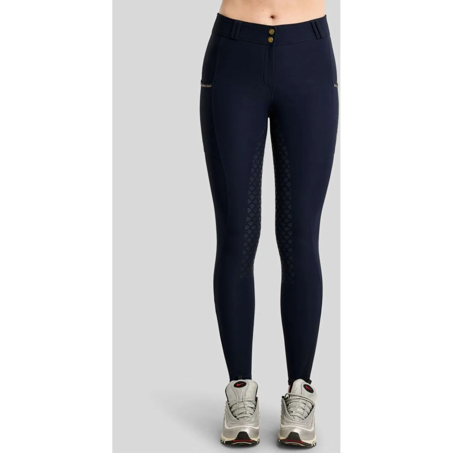 Montar Rijbroek MoVeronica Golden Quartz Full Grip Navy