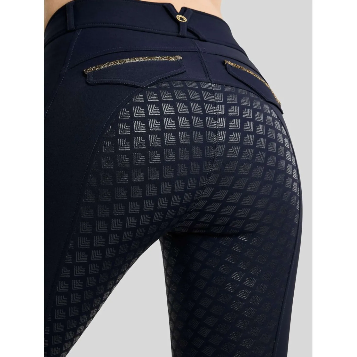 Montar Rijbroek MoVeronica Golden Quartz Full Grip Navy