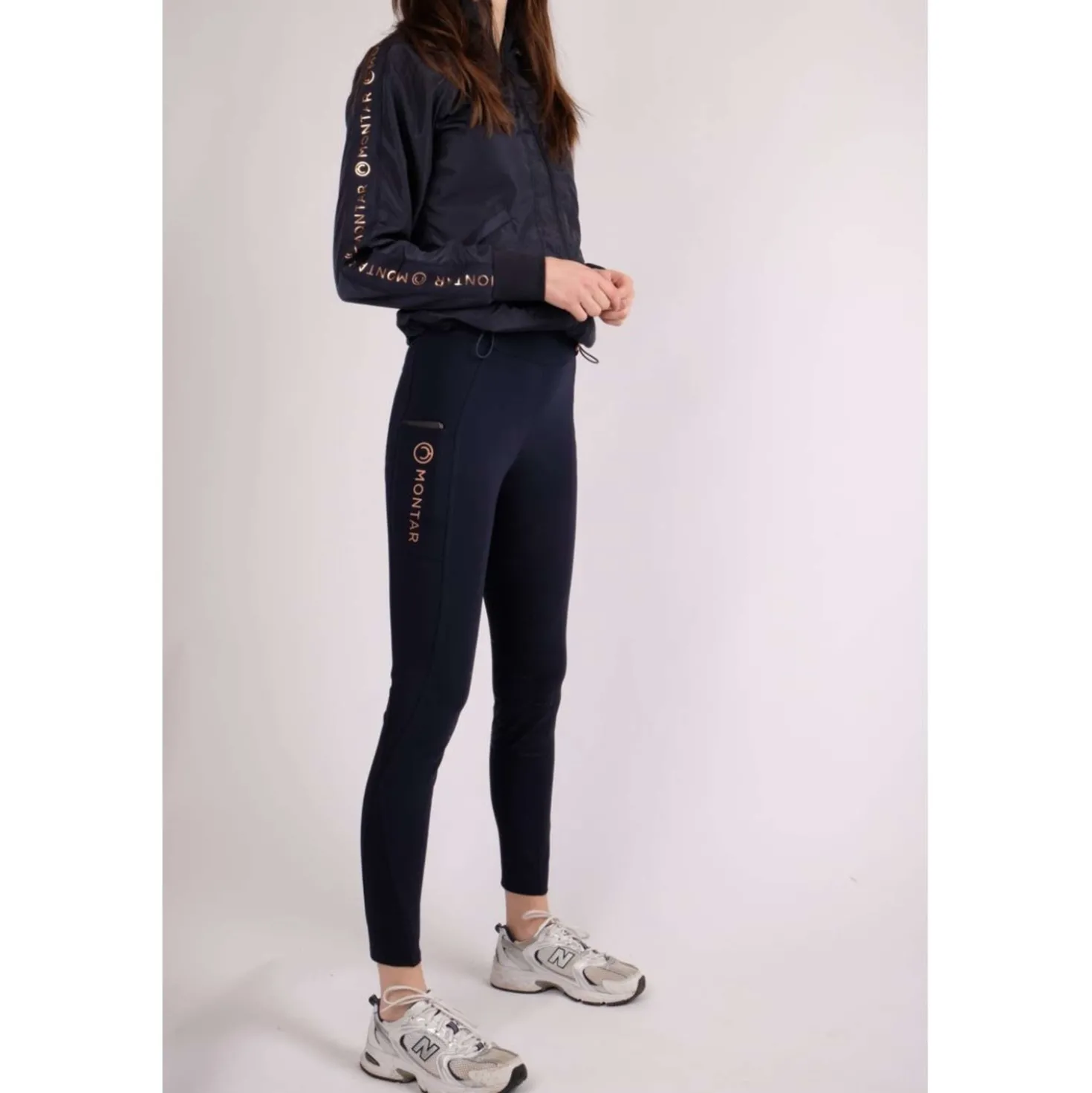 Montar Rijlegging Michelle Rosegold Logo Navy