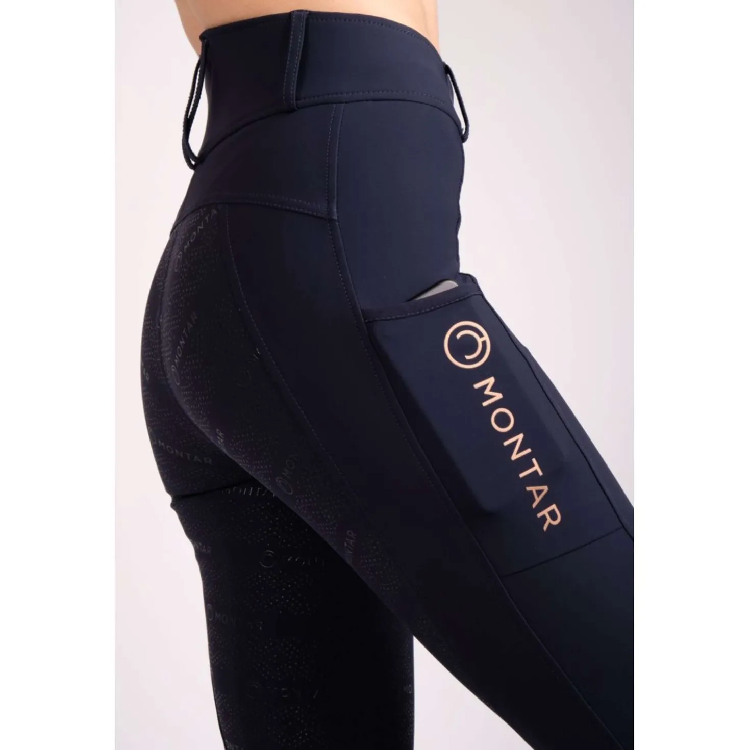 Montar Rijlegging Michelle Rosegold Logo Navy