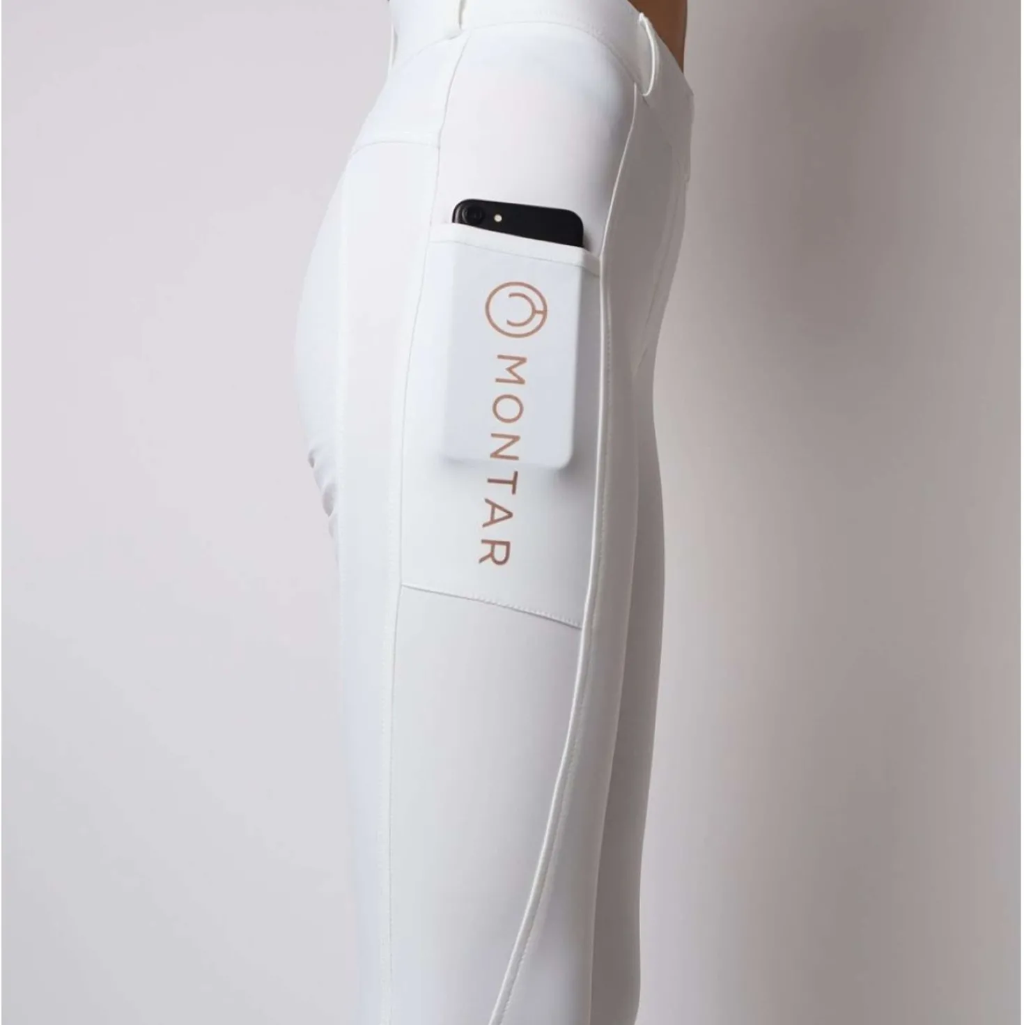 Montar Rijlegging Rosegold Logo Junior Wit