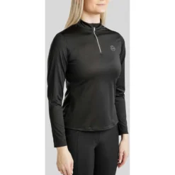 Montar Shirt Everly Crystal Logo Lange Mouwen Zwart