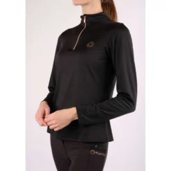 Montar Shirt Everly Rosegold Lange Mouwen Zwart