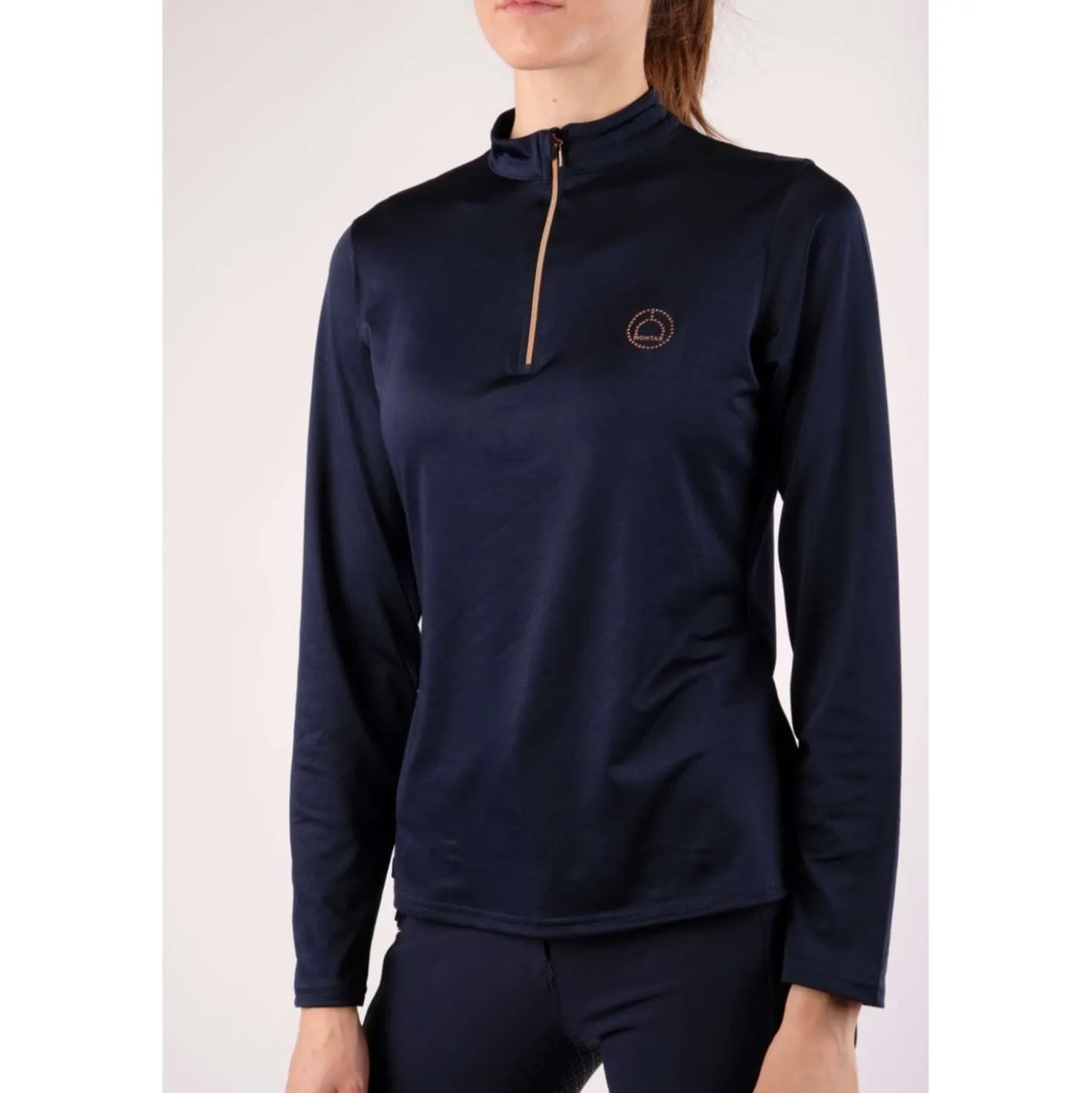 Montar Shirt Everly Rosegold Lange Mouwen Navy