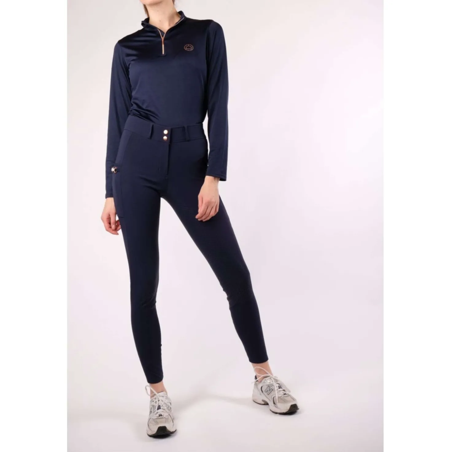 Montar Shirt Everly Rosegold Lange Mouwen Navy