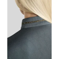 Montar Shirt MoEkta Jacquard Pattern Golden Quartz Lange Mouwen Dark Slate