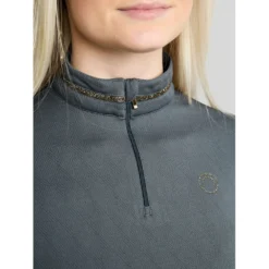 Montar Shirt MoEkta Jacquard Pattern Golden Quartz Lange Mouwen Dark Slate