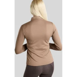 Montar Shirt MoEverline Golden Quartz Crystals Lange Mouwen Nougat Brown