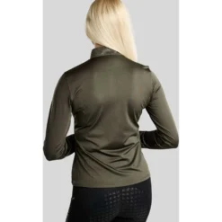 Montar Shirt MoEverline Golden Quartz Crystals Lange Mouwen Forest Green
