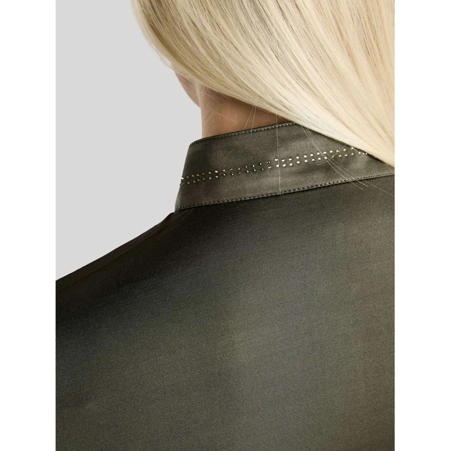 Montar Shirt MoEverline Golden Quartz Crystals Lange Mouwen Forest Green