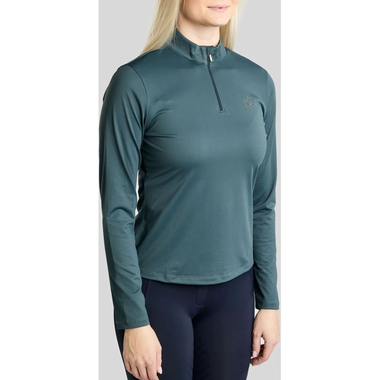 Montar Shirt MoEverline Golden Quartz Crystals Lange Mouwen Dark Slate