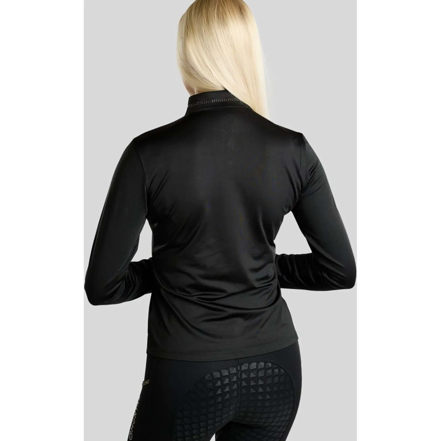 Montar Shirt MoEverline Golden Quartz Crystals Lange Mouwen Zwart
