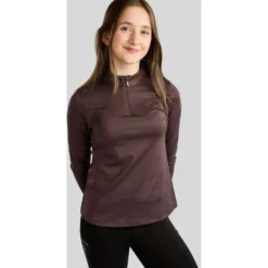 Montar Shirt MoEverline Golden Quartz Crystals Kids Lange Mouwen Black Peony
