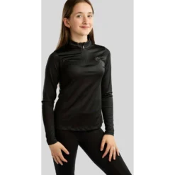 Montar Shirt MoEverline Golden Quartz Crystals Kids Lange Mouwen Zwart