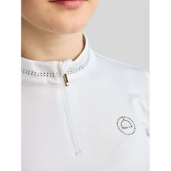 Montar Shirt MoEverline Golden Quartz Crystals Kids Lange Mouwen Wit