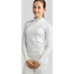 Montar Shirt MoEverline Golden Quartz Crystals Kids Lange Mouwen Wit