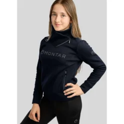 Montar Sweater MoNaja High Collar Golden Quartz Crystals Kids Navy