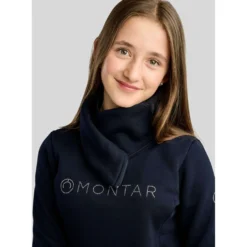 Montar Sweater MoNaja High Collar Golden Quartz Crystals Kids Navy