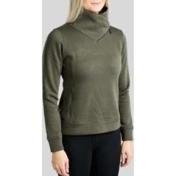 Montar Sweater MoNaja High Collar Golden Quartz Crystals Forest Green