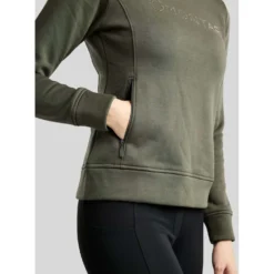 Montar Sweater MoNaja High Collar Golden Quartz Crystals Forest Green