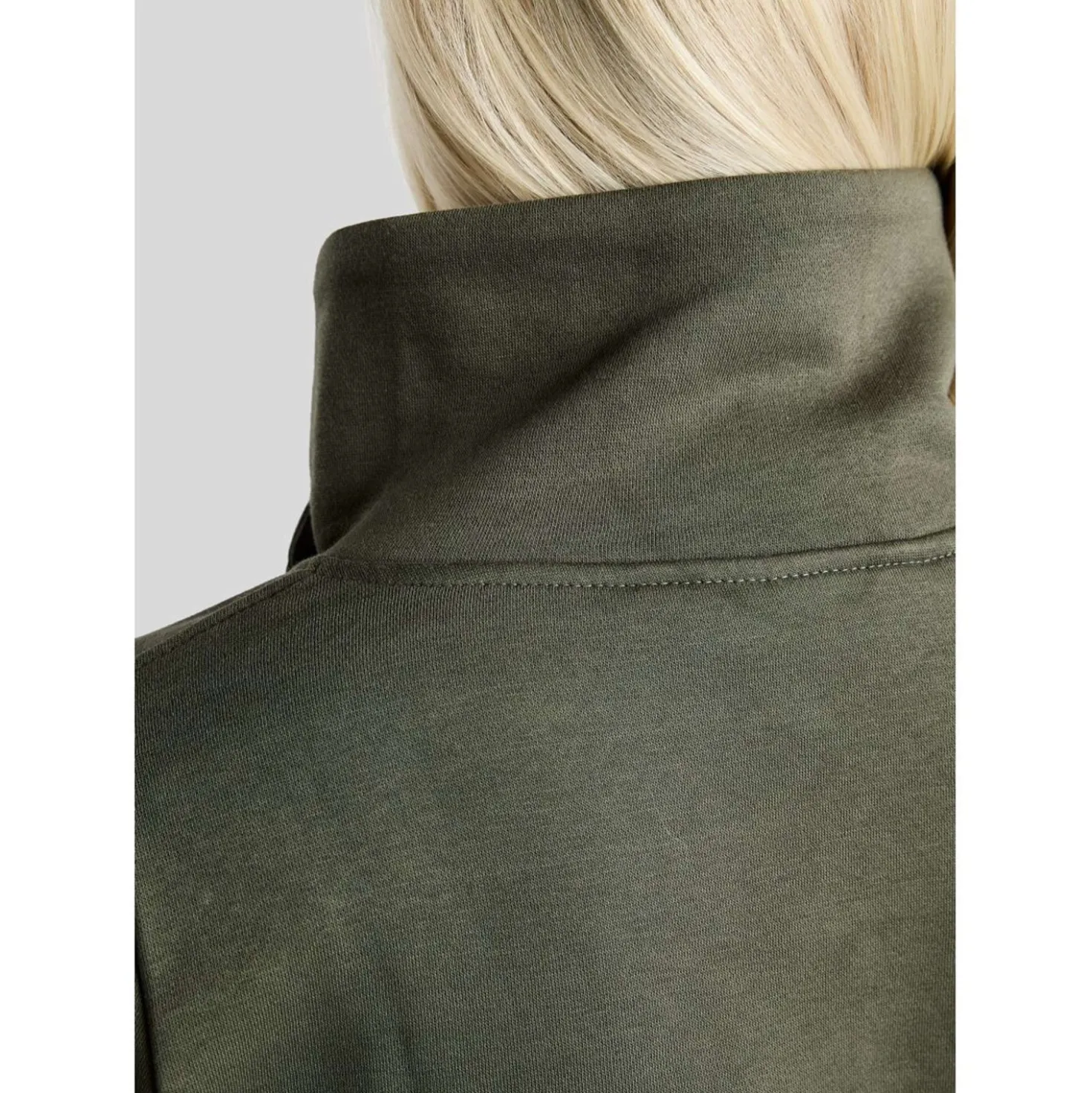 Montar Sweater MoNaja High Collar Golden Quartz Crystals Forest Green