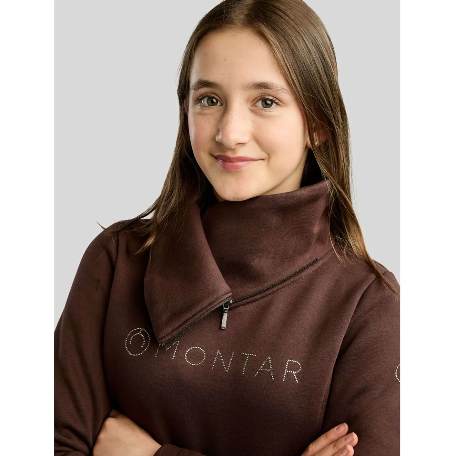 Montar Sweater MoNaja High Collar Golden Quartz Crystals Black Peony