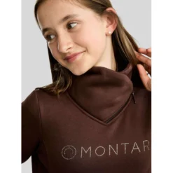 Montar Sweater MoNaja High Collar Golden Quartz Crystals Black Peony