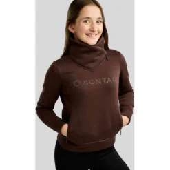 Montar Sweater MoNaja High Collar Golden Quartz Crystals Black Peony