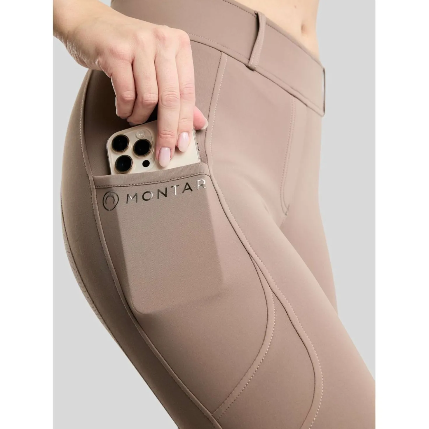 Montar Thermo Rijlegging MoAddie Hybrid Gun Metal Logo Full Grip Nougat Brown