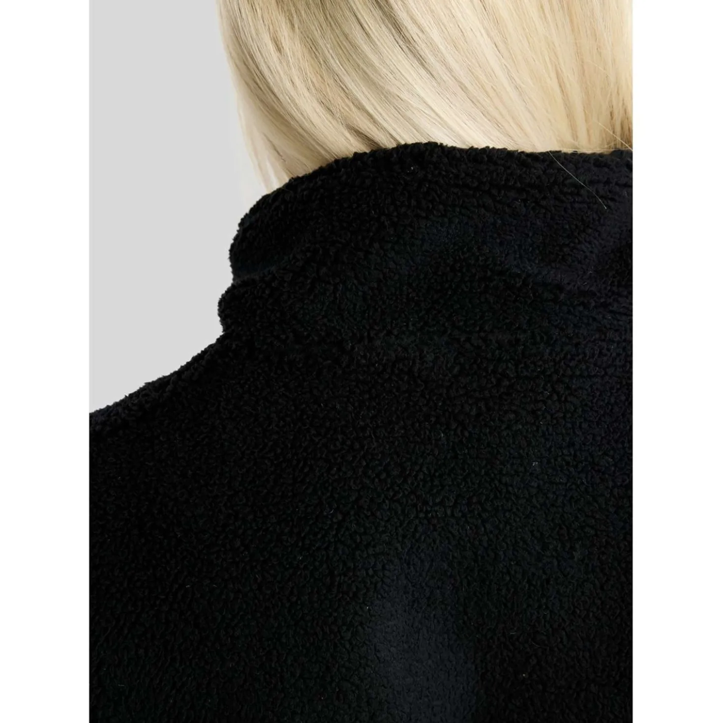 Montar Trui MoEbba Q-Zip Teddy Pile Golden Quartz Zwart