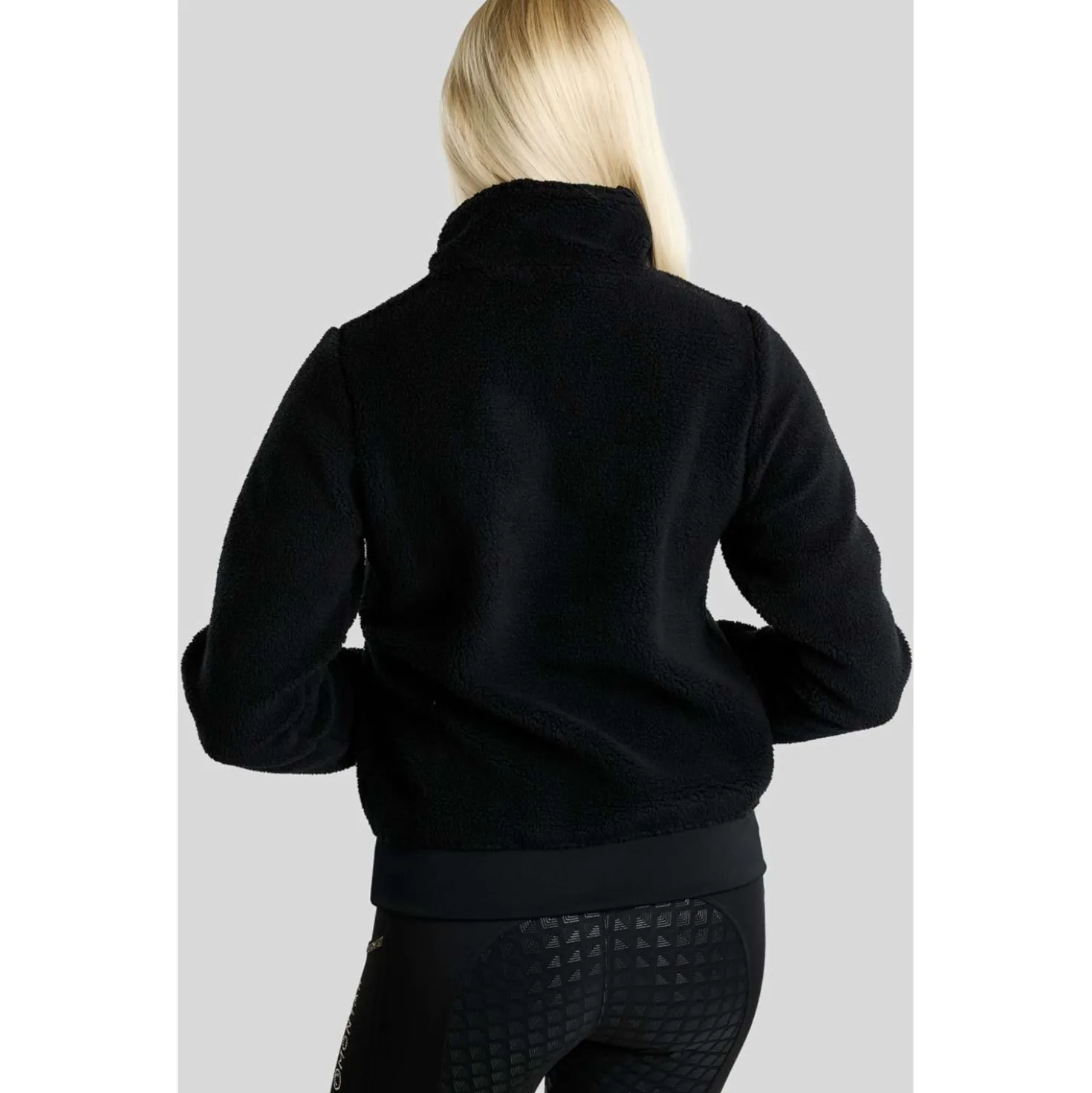 Montar Trui MoEbba Q-Zip Teddy Pile Golden Quartz Zwart