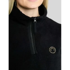 Montar Trui MoEbba Q-Zip Teddy Pile Golden Quartz Zwart