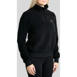Montar Trui MoEbba Q-Zip Teddy Pile Golden Quartz Zwart