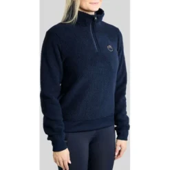 Montar Trui MoEbba Q-Zip Teddy Pile Golden Quartz Navy
