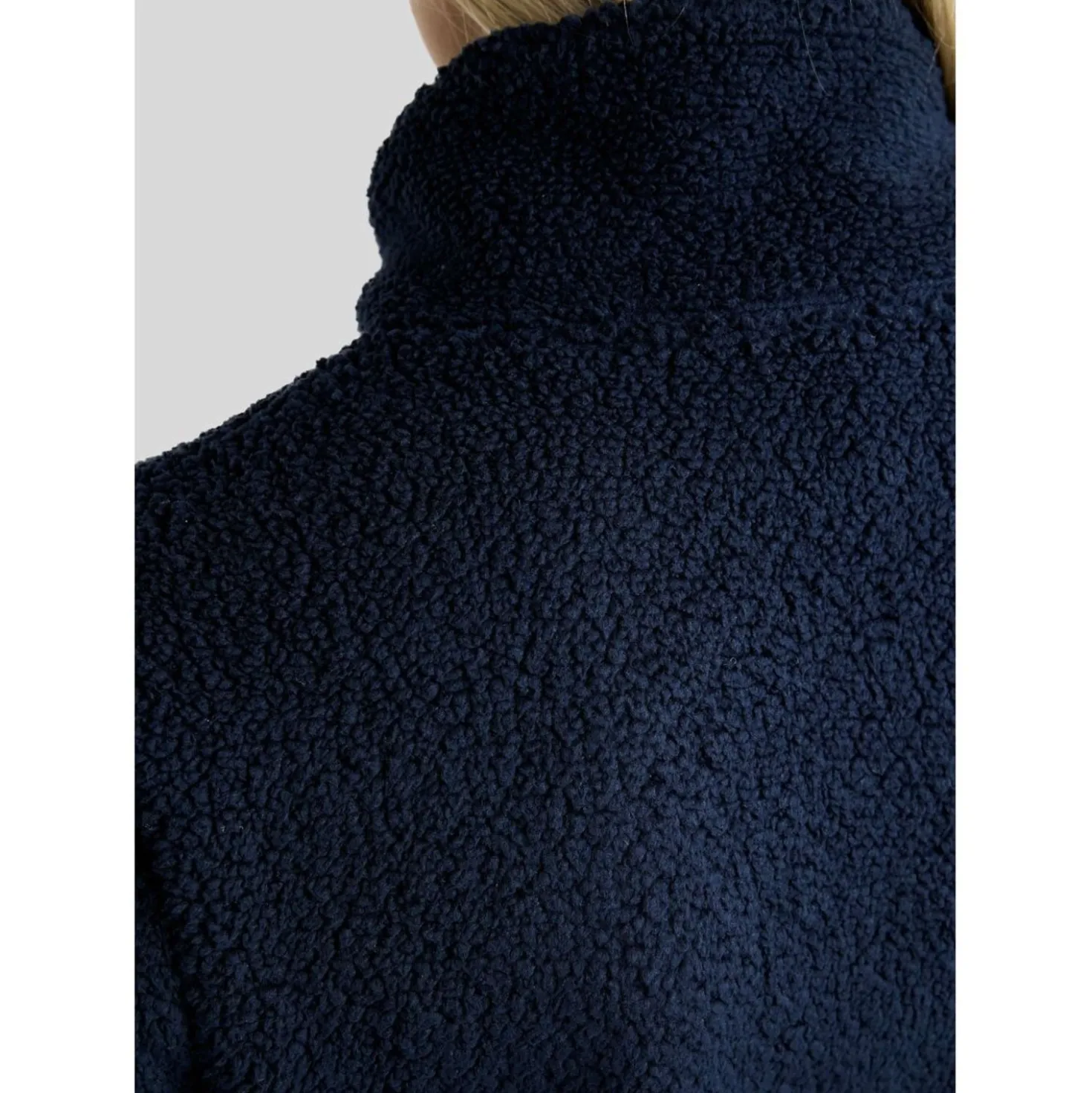 Montar Trui MoEbba Q-Zip Teddy Pile Golden Quartz Navy