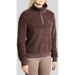 Montar Trui MoEbba Q-Zip Teddy Pile Golden Quartz Black Peony