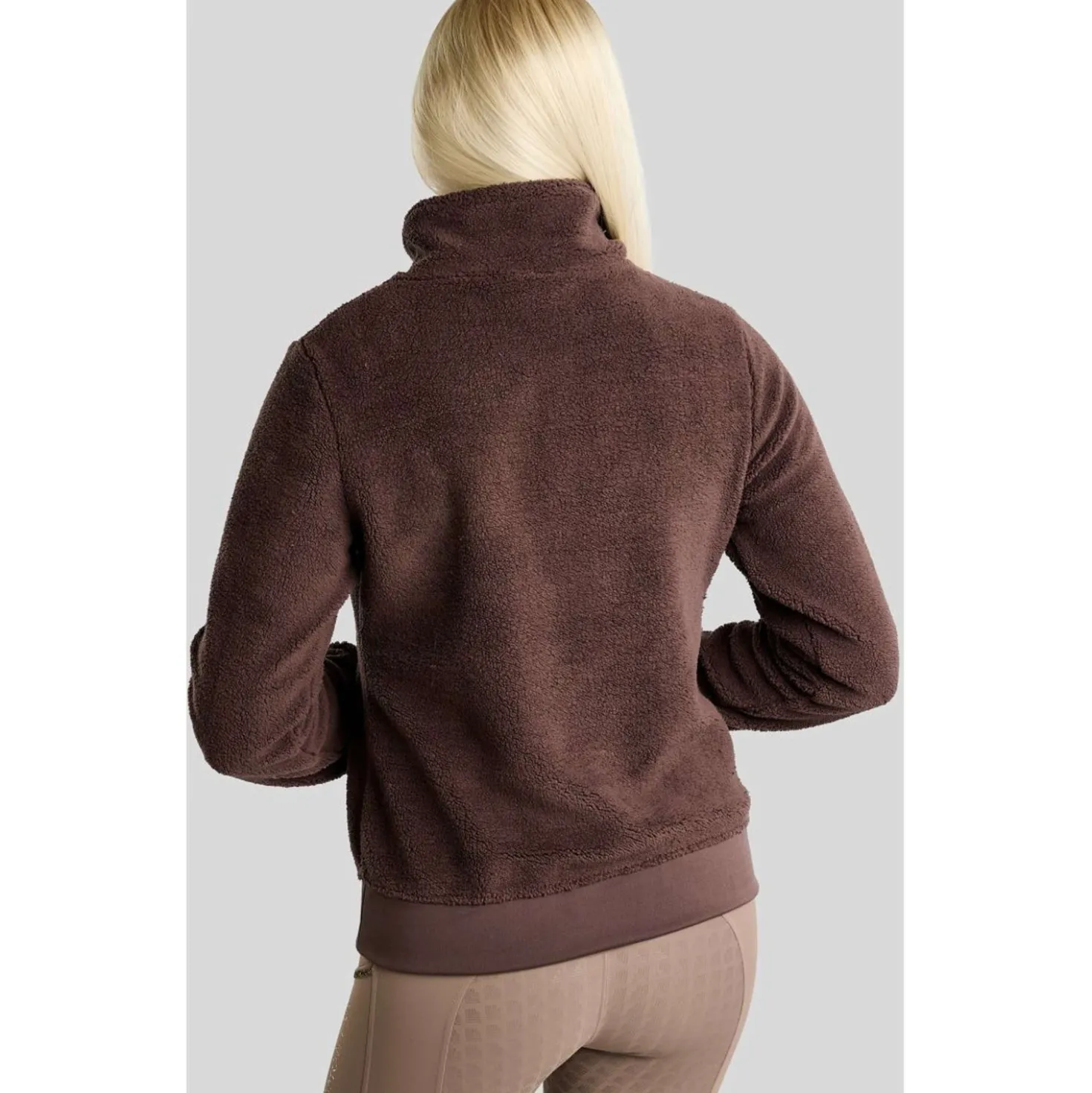 Montar Trui MoEbba Q-Zip Teddy Pile Golden Quartz Black Peony