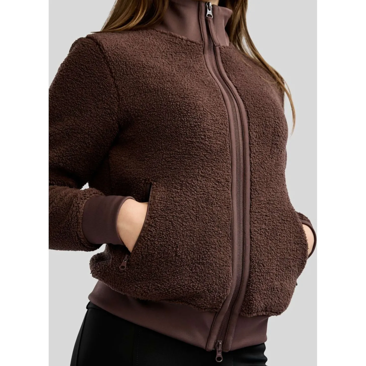 Montar Vest MoEbba Teddy Pile Golden Quartz Kids Black Peony